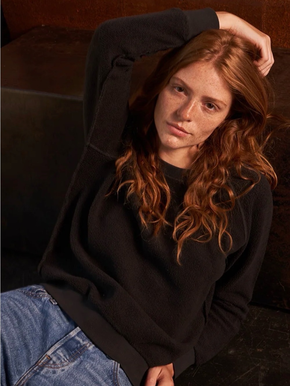 perfectwhitetee Ziggy Inside Out Crewneck Sweatshirt - black - Picture 3 of 5
